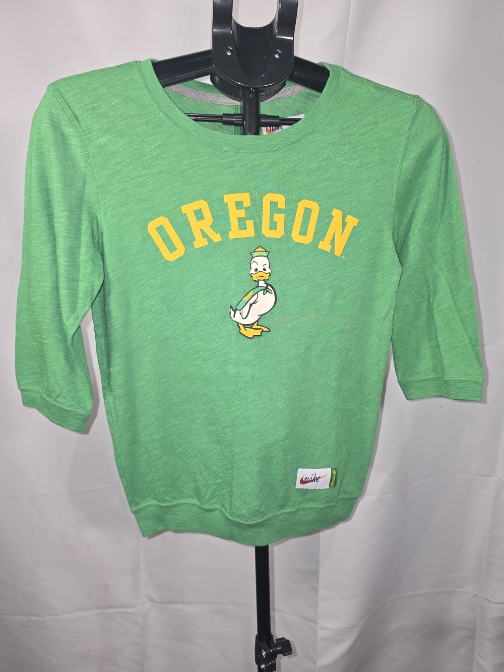 Vintage Nike U Of Oregon Ducks Green Long Sleeve Tee Shirt SZ Small